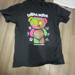 Black Whatever Enigma Words  Teddy Bear T-Shirt